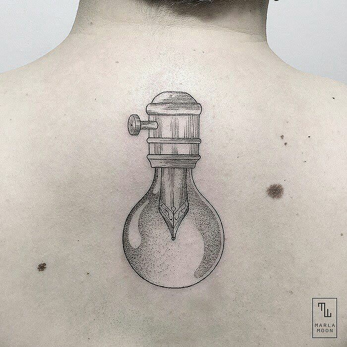 Realism Lightbulb tattoo